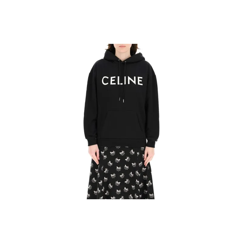 CELINE Loose Hoodie In Cotton Fleece-2
