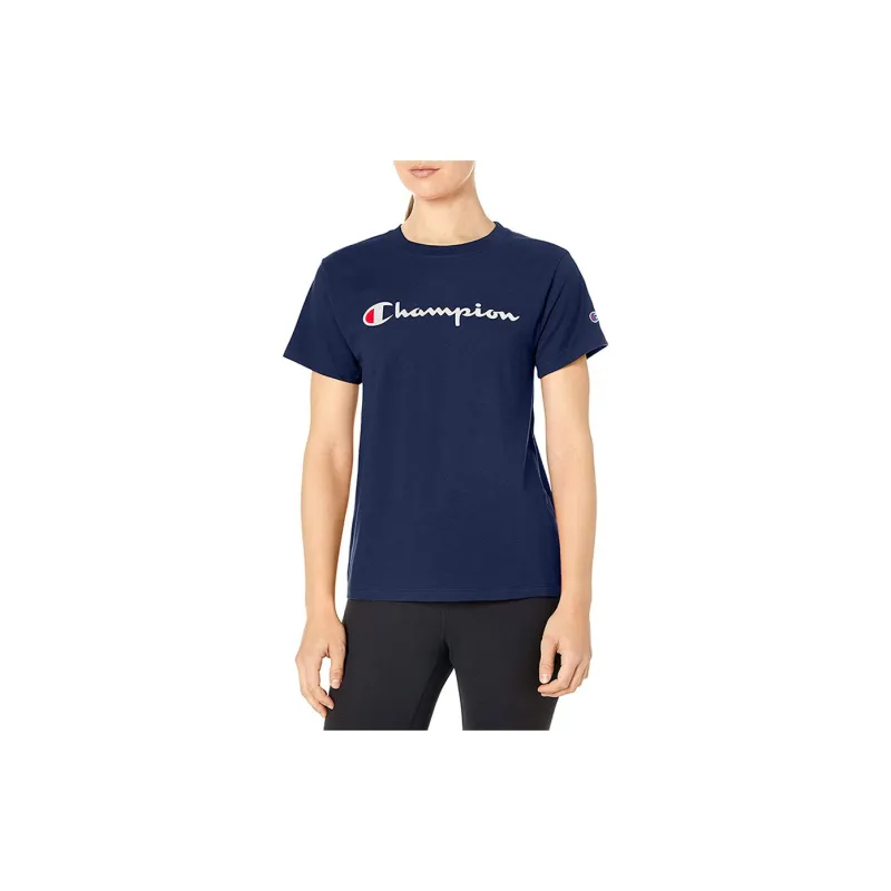 Champion T-Shirt US Version Women's Navy Blue-2