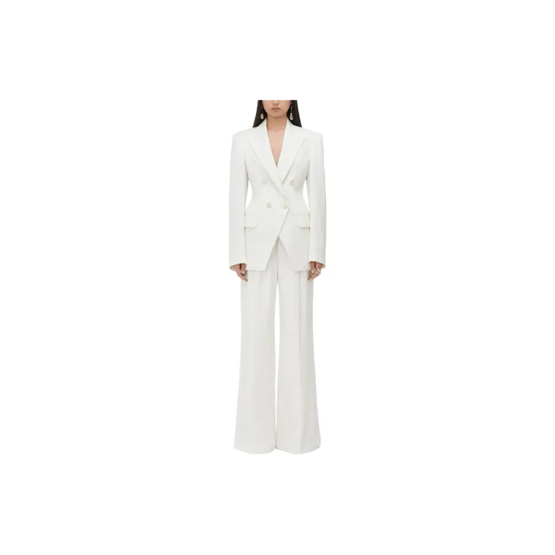 Alexander McQueen High Waist Wide Leg Trousers-1