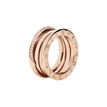 BVLGARI B.Zero1 Series 18K Rose Gold Rings Unisex