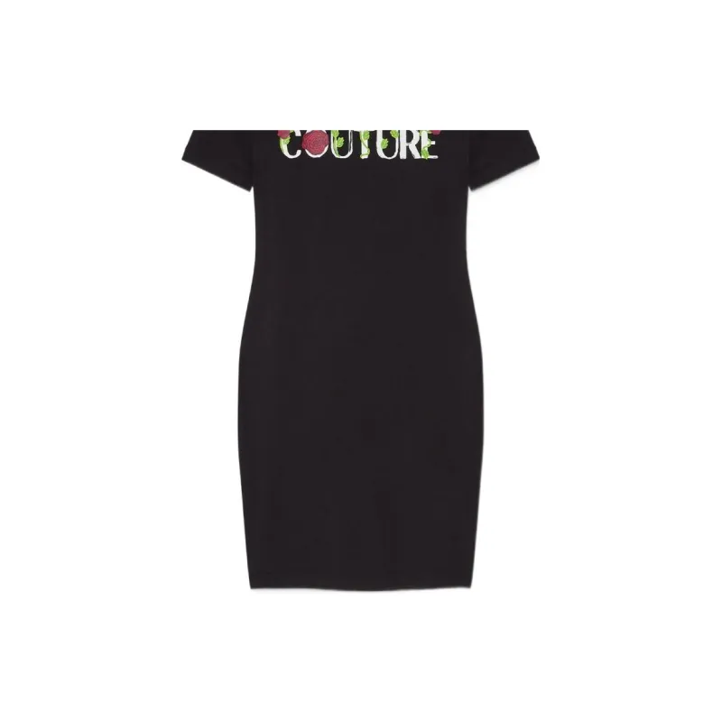 VERSACE JEANS COUTURE SS23 Short Sleeved Dresses Women's Black-4