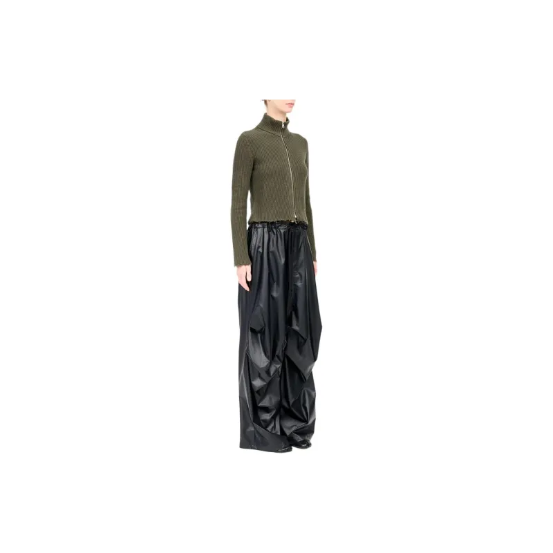MM6 Maison Margiela Wide Leg Draped Trousers-3