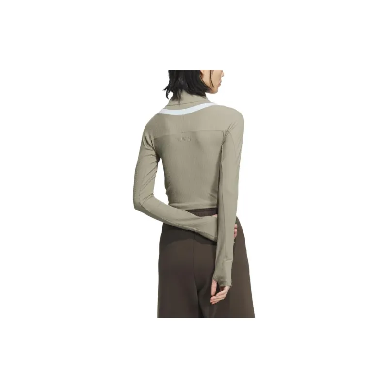 Adidas FW24 Raglan Sleeve T Shirt Women's Earth Umber-1