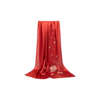 Shanghai Story 100% Mulberry Silk Silk Scarves Women's Silk Charm Peony Gift Box Set
