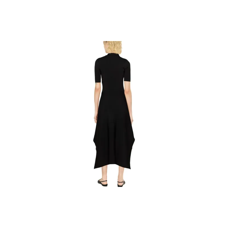 Stella McCartney Asymmetric Ribbed-Knit Short Sleeved Dress-3