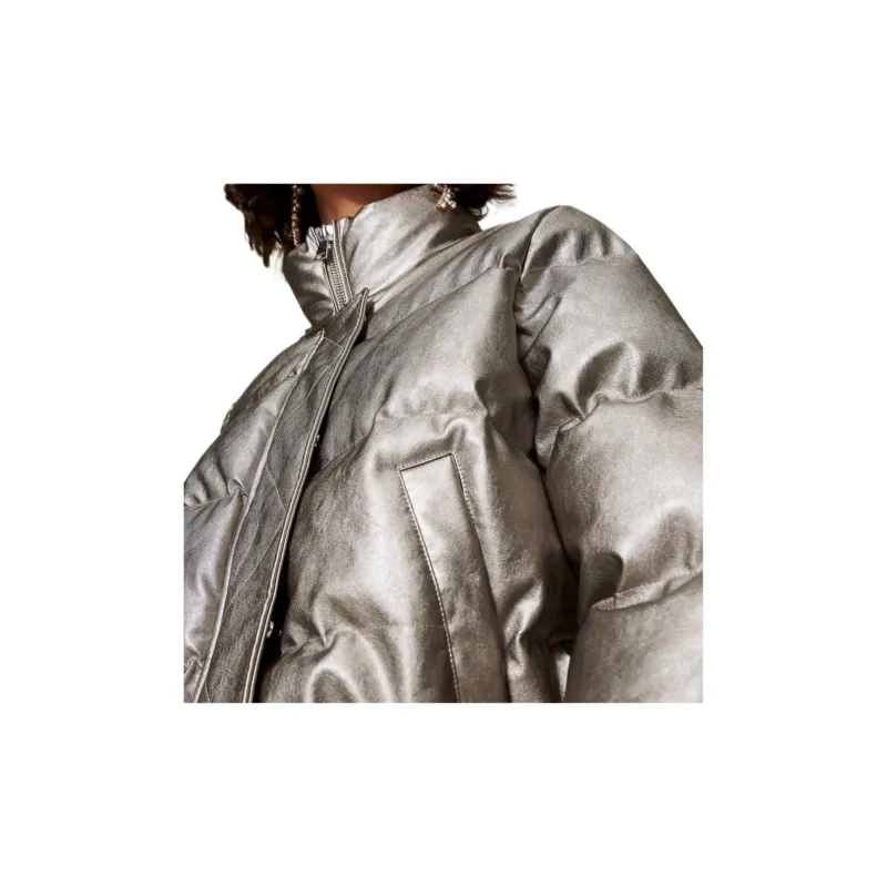 Twinset Laminated Puffer Jacket-5