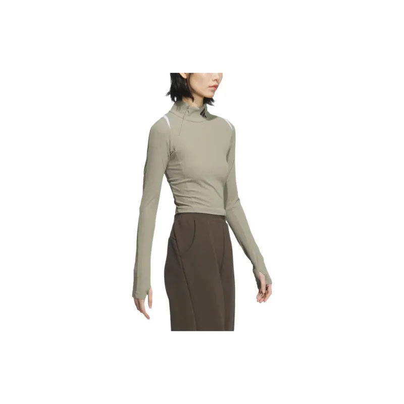 Adidas FW24 Raglan Sleeve T Shirt Women's Earth Umber-3