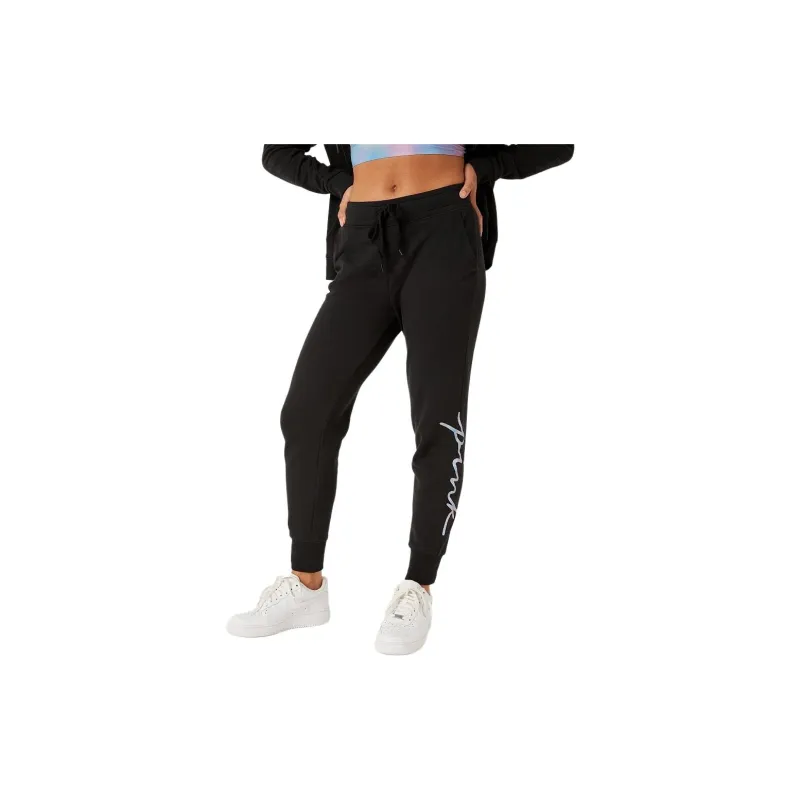 Victoria's Secret PINK Knitted Sports Pants Women's Black Logo-1
