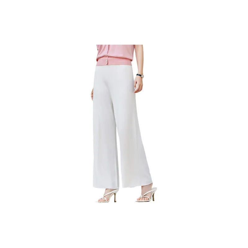 H YXIANG Casual Pants Women's White-2
