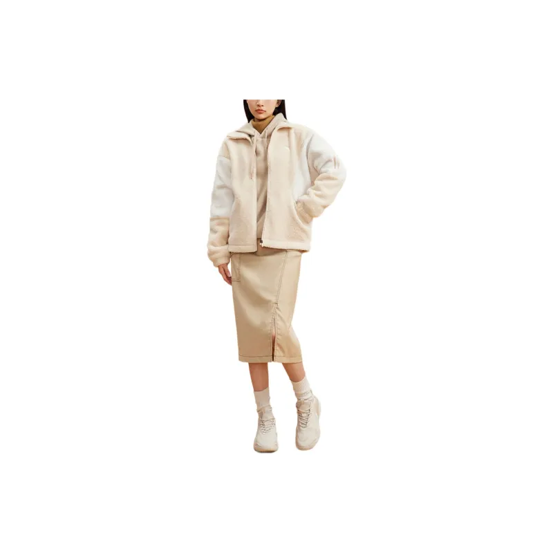 ANTA Velvet Jackets Women's Khaki-2