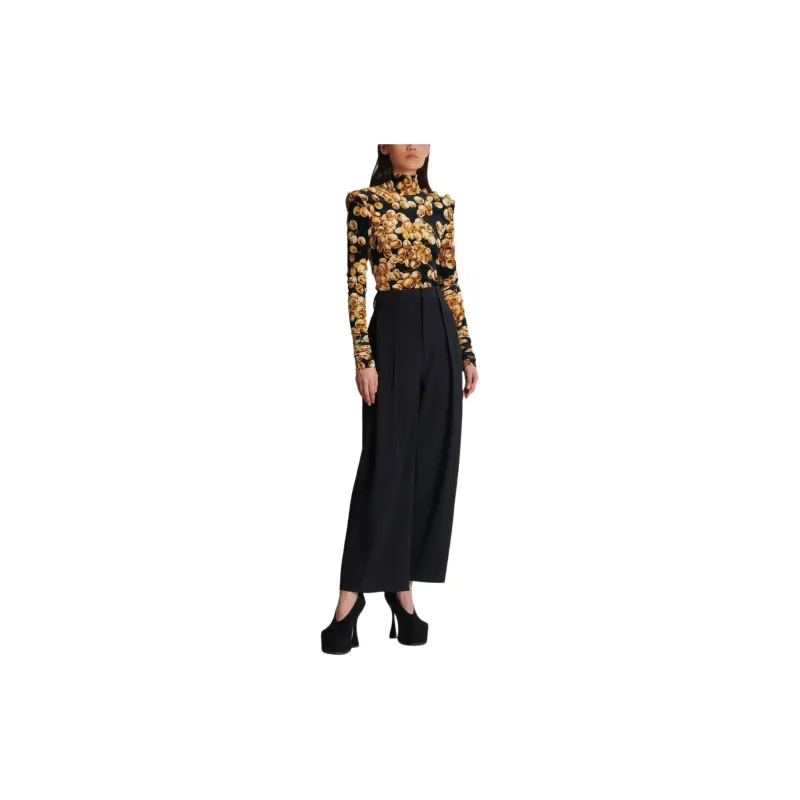 BALMAIN Pleated Grain De Poudre Trousers-2