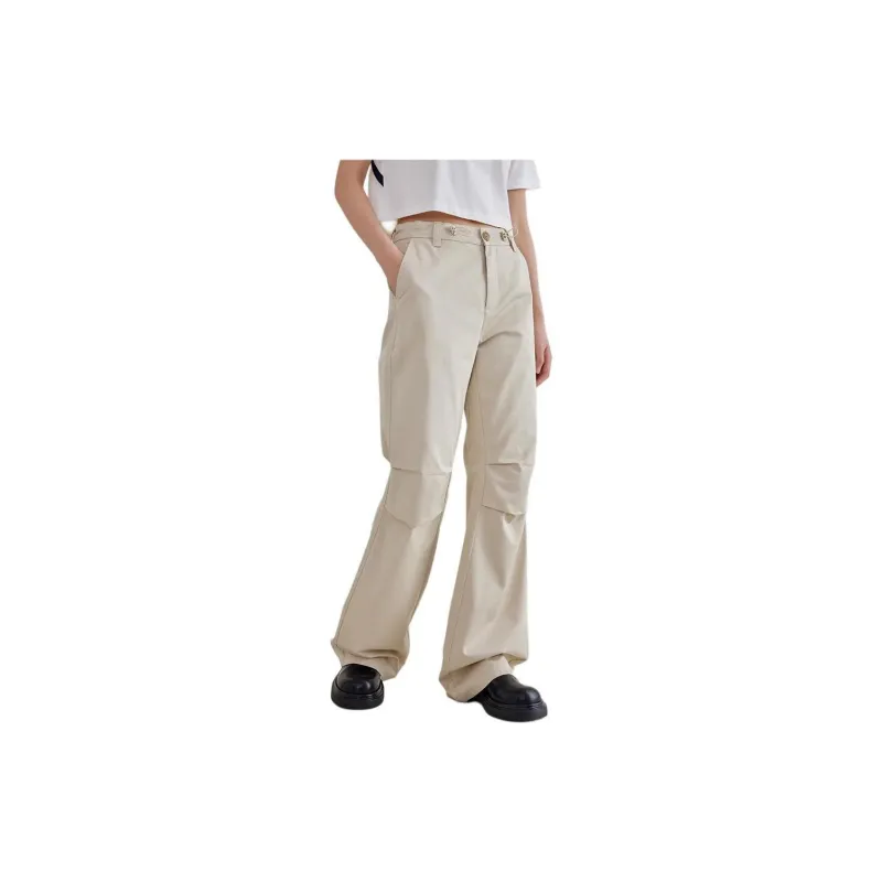 A21 Casual Pants Women's Light Khaki-4