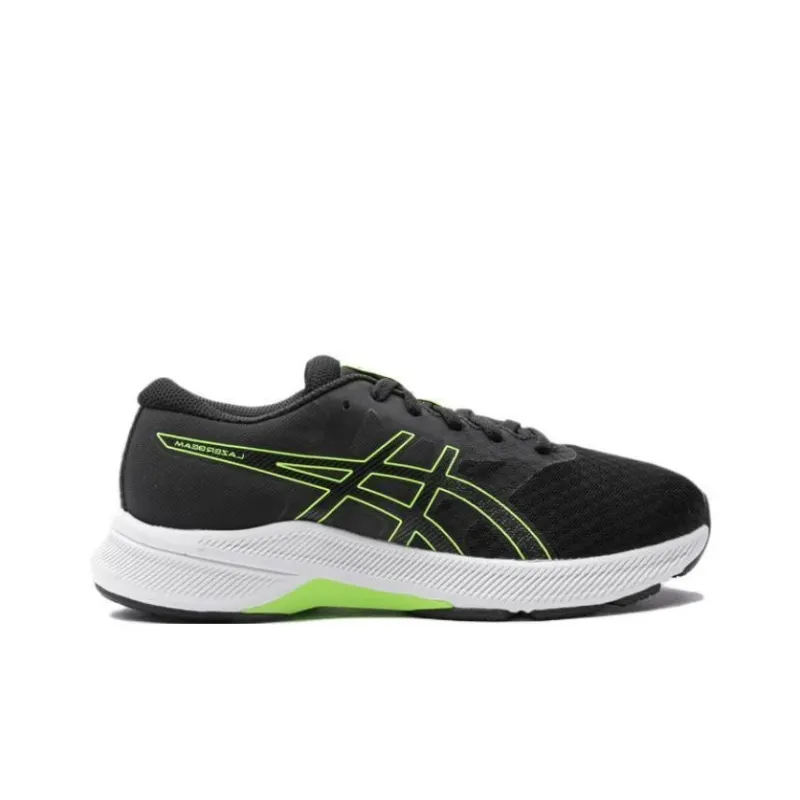 Asics Cushioning Low Top Kids' Training Shoes Black Green Teenagers-1