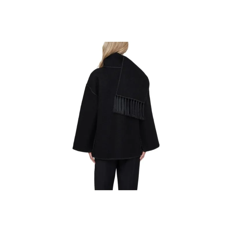 TOTEME Embroidered Fringed Oversized Jacket-3