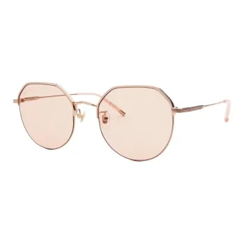 LASH Stainless Steel Irregular Shape Sunglasses Unisex Rose Gold