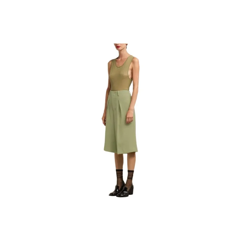 AMIPARIS Paris Faille High Waist Knee Length Shorts-3
