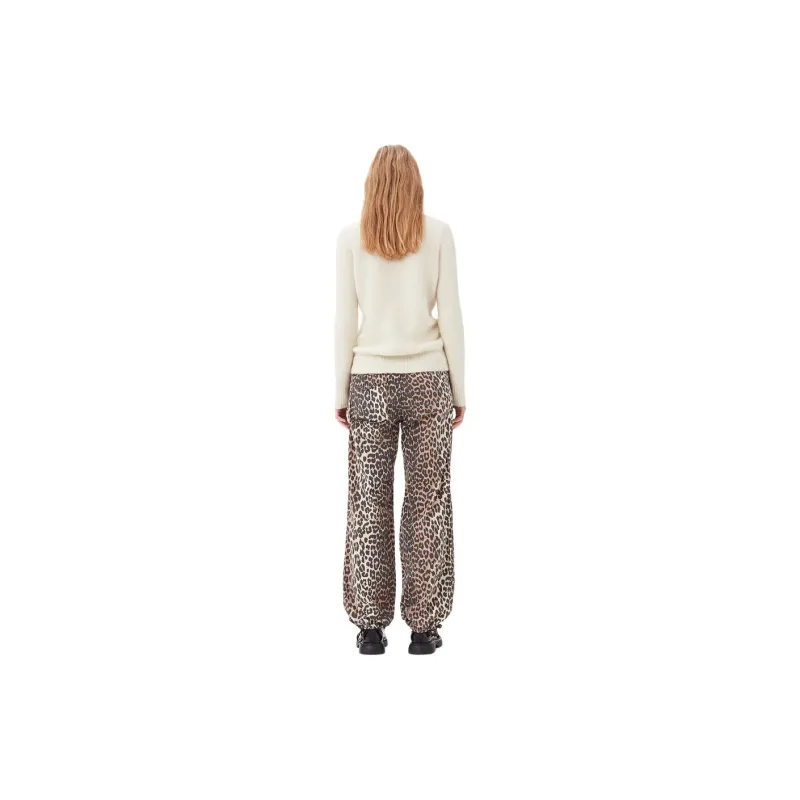GANNI Leopard print Drawstring Trousers-2