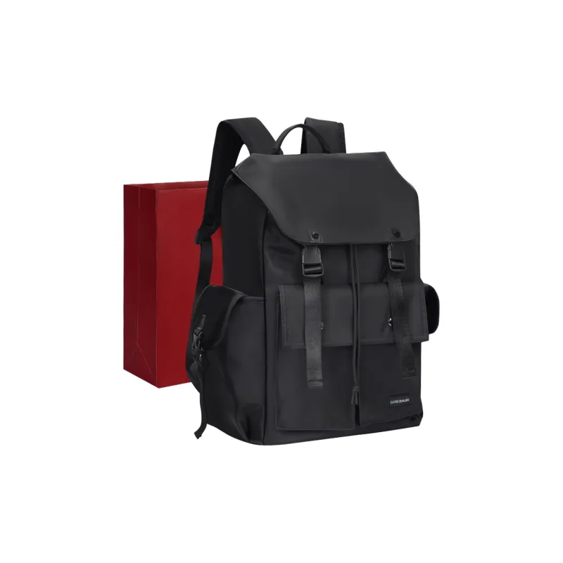 Old Man's Head Fabric Handheld Backpack Large Size Men's Black-0