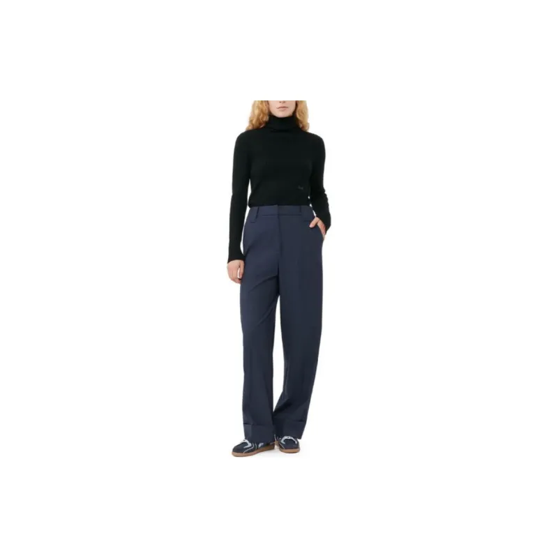 GANNI High-waist Straight-leg Trousers-2