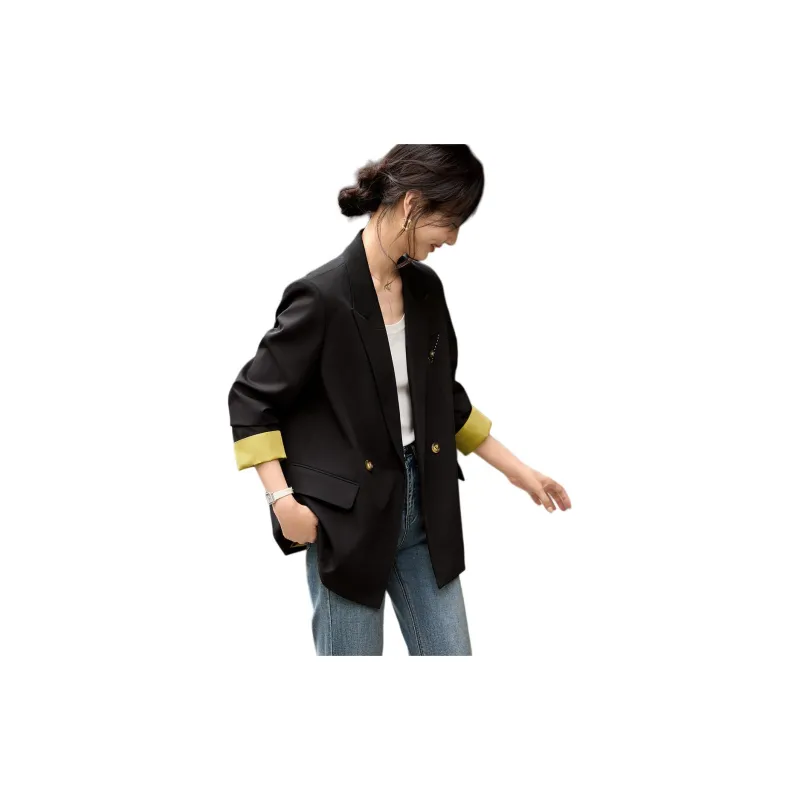 XWI Business Suit Women's Black & Yellow Green-4