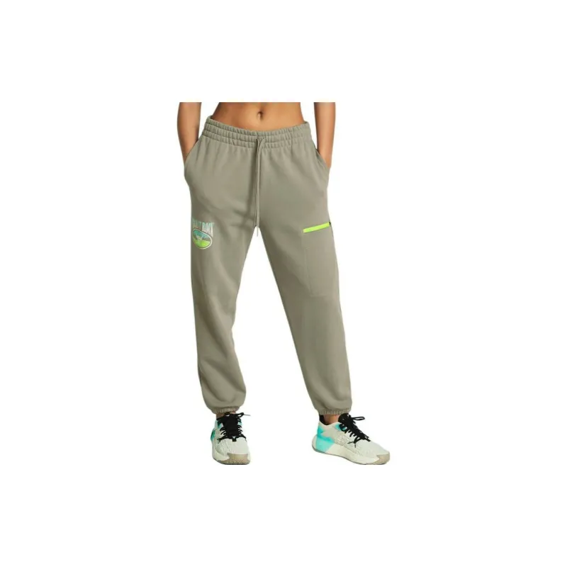 Under Armour Pjt Rock HW Terry Casual Pants Women's Khaki-2