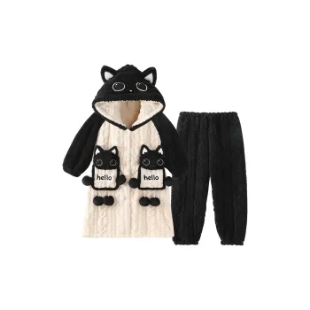 O'MESIK Pajama Set Women's Black White