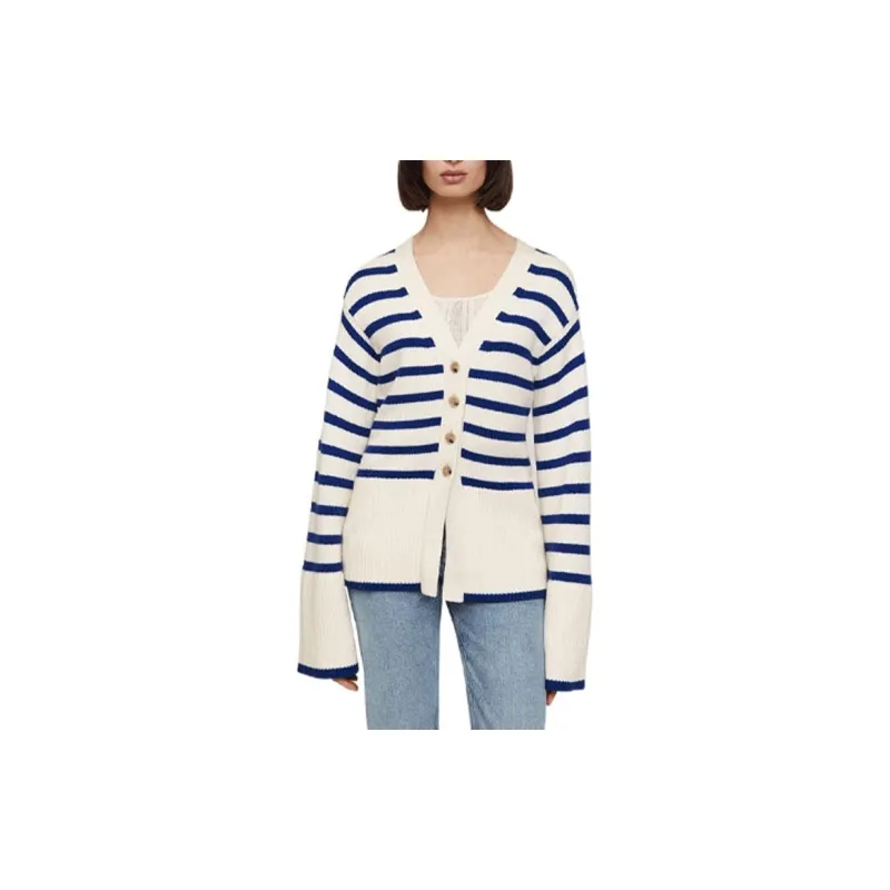 TOTEME SS22 Knitwear Women's Blue White-1