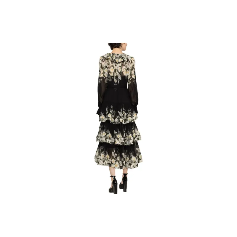 Zimmermann Coaster Floral print Tiered Midi Dress-2