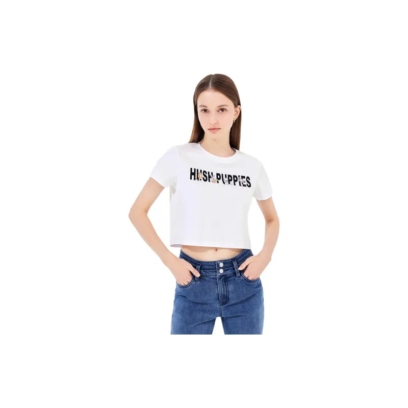 Hush Puppies T Shirt Women's White-3