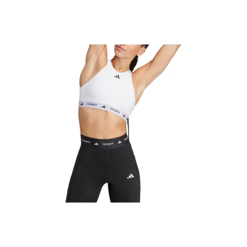 Adidas Free Shipping With AdiClub Techfit Medium Support High Neck Bra-2