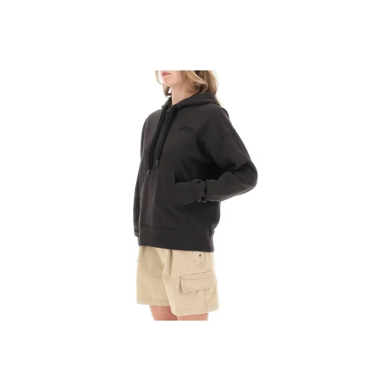 ISABEL MARANT Sylla Logo Embroidered Drawstring Hoodie-3