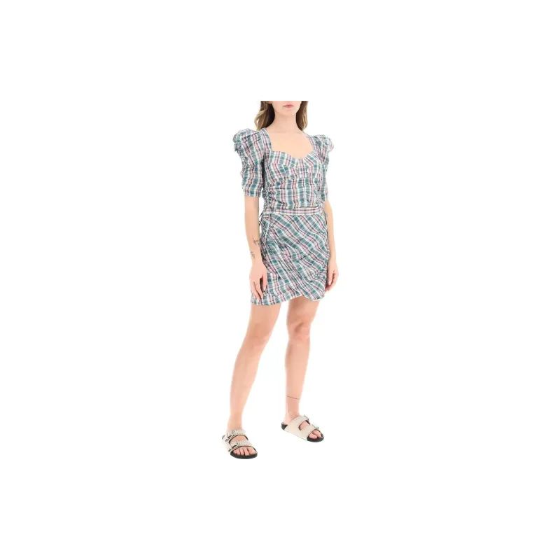 ISABEL MARANT ETOILE Birdy Checked Mini Skirt-1