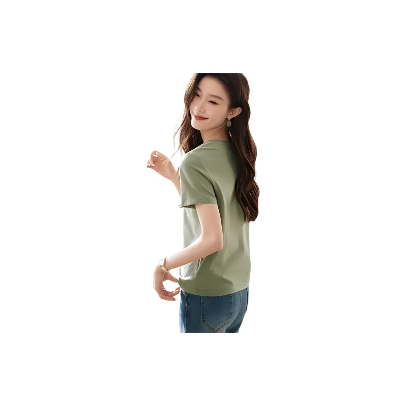Mo Han Yi Mei T Shirt Women's Green-2