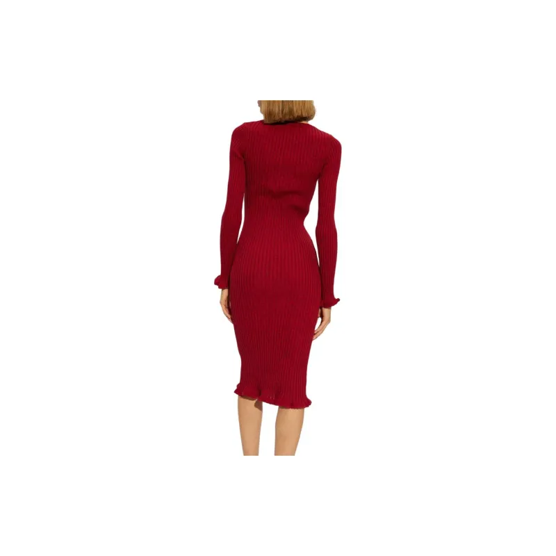 Blumarine Ribbed Knit Midi Dress-3