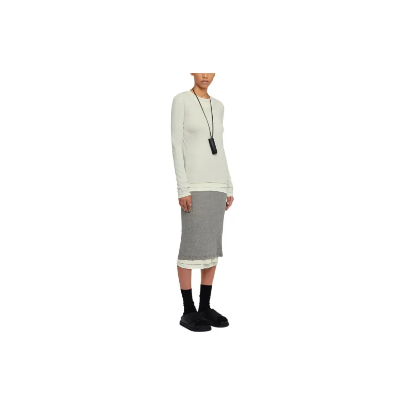 JIL SANDER Layered Cotton T shirt-3