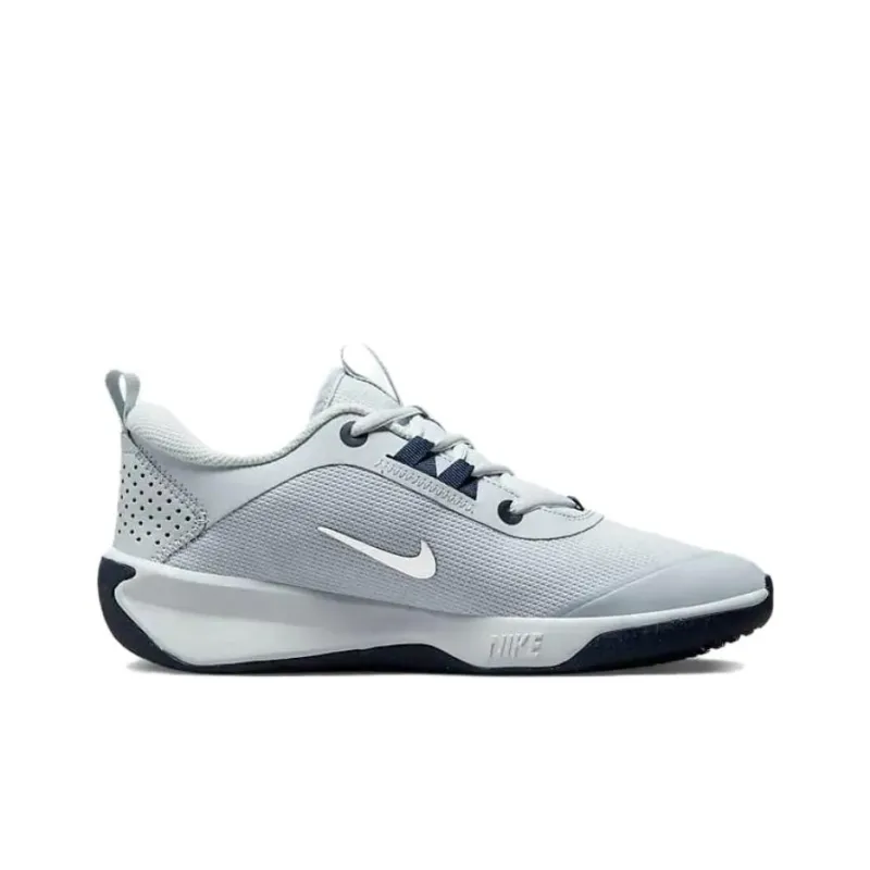 Nike Omni Multi Court Cushioning, Wear Resistant Low Top Kids Lifestyle Shoes Silver Teenagers-1