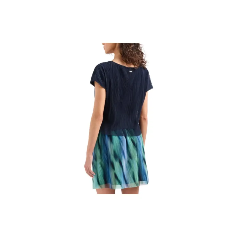 ARMANI EXCHANGE Graphic print Pleated T shirt-6