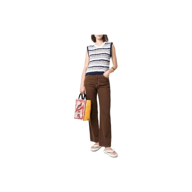 MARNI V Neck Sweater 'Light Navy'-1
