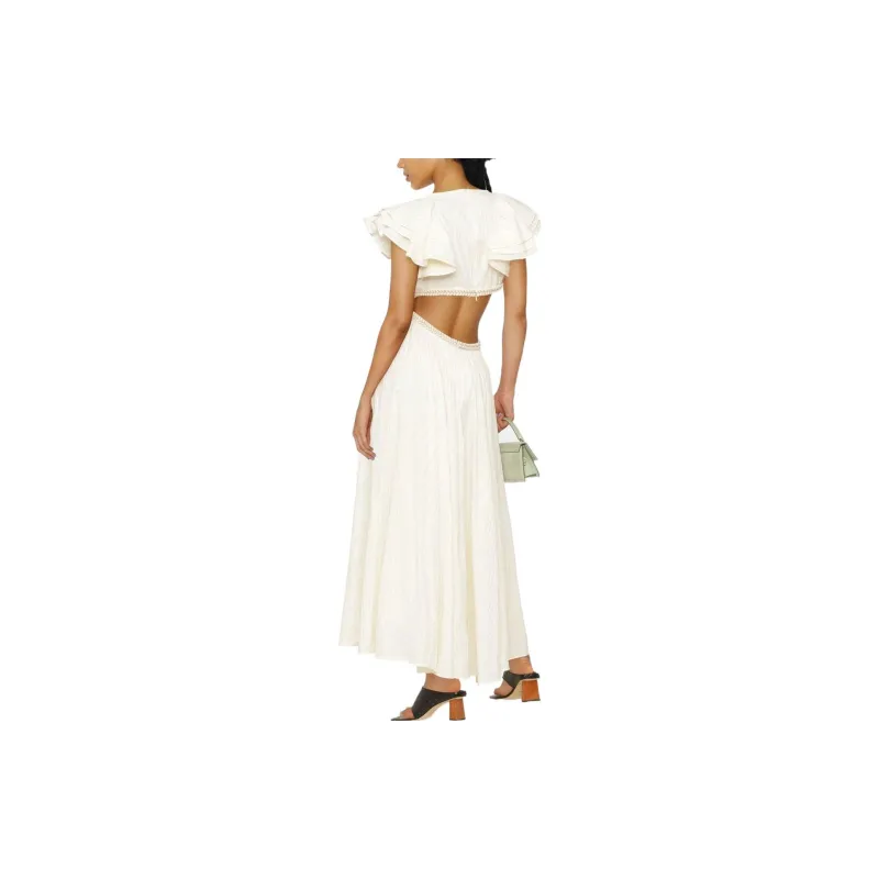 Zimmermann Short-Sleeved Dresses Women's White-2