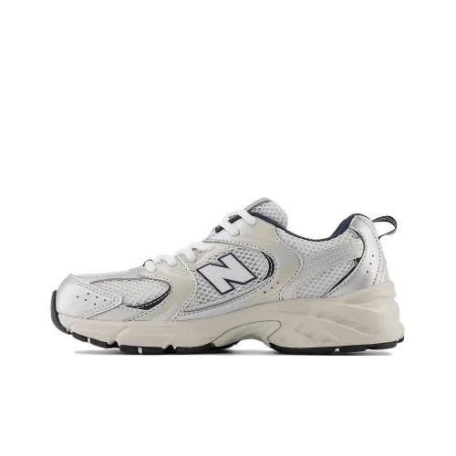 New Balance NB 530 Cushioning Breathable Low Top Kids' Running Shoes White Blue Silver Teenagers