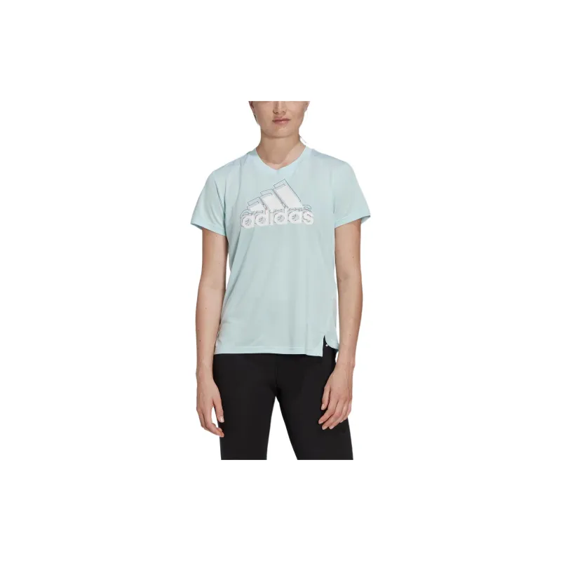 Adidas BRAND LOVE T-Shirts Women's Blue-1