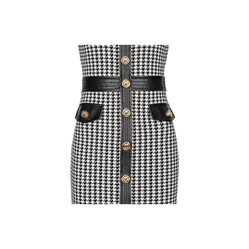 PINKO FW23 Sleeveless Dress Women's Black-4