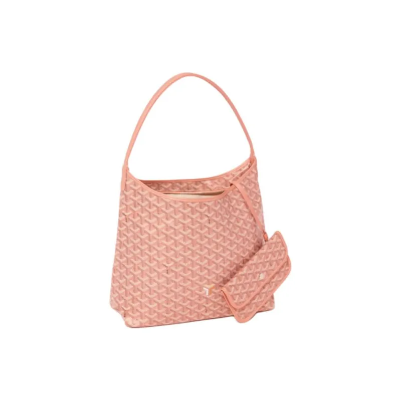 GOYARD Bohème Hobo Canvas With Calfskin Hobo Bag, Handbag, Shoulder Bag Women's Pearl Pink-1