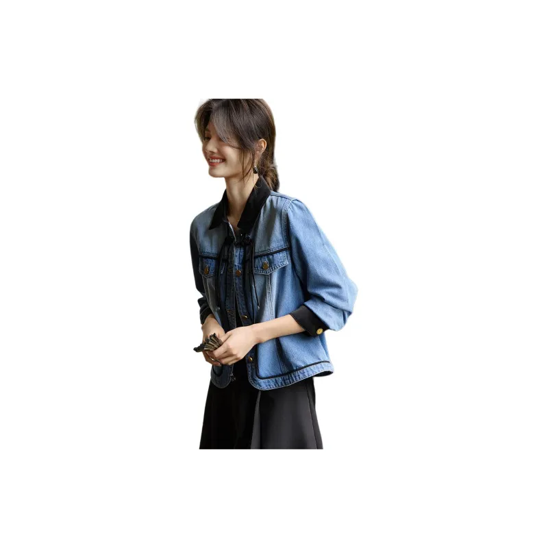 XWI Denim Jacket Women's Blue & Black-1