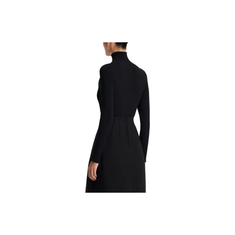 SCANLAN THEODORE Micro Knit Long Sleeve Sweater Knitwear Women's BLACK/Black-2