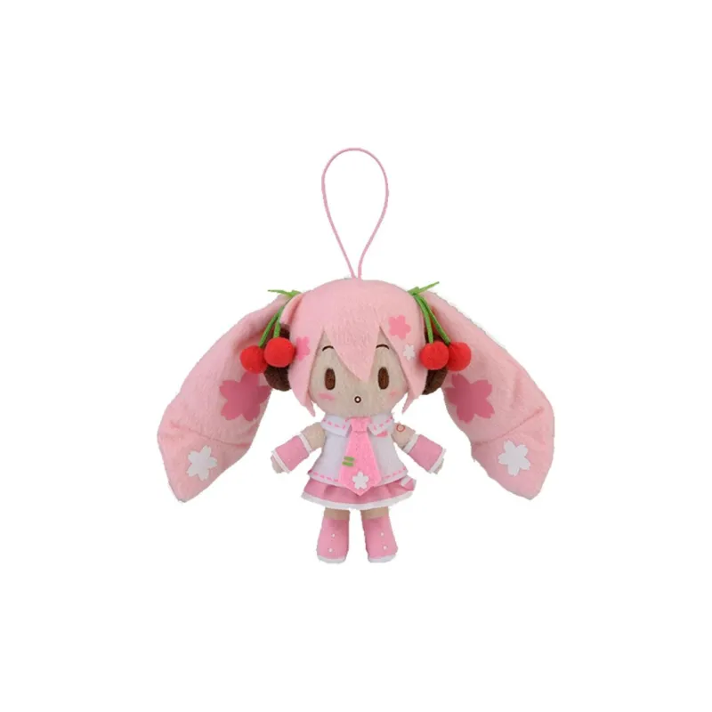 SEGA Hatsune Miku VOCALOID Cherry Blossom Future MP Mascot Dolls Plush Pendant 14cm Height-2