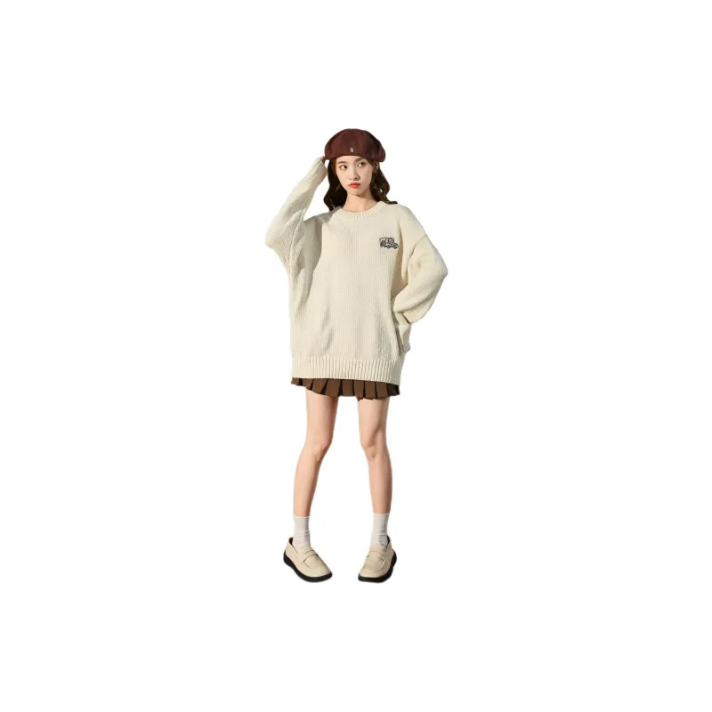 Tonlion Knitwear Women's Crescent White-3