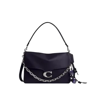 COACH Tabby Grained Leather Shoulder Bag Crossbody Bag Large Size Women's Marine Blue