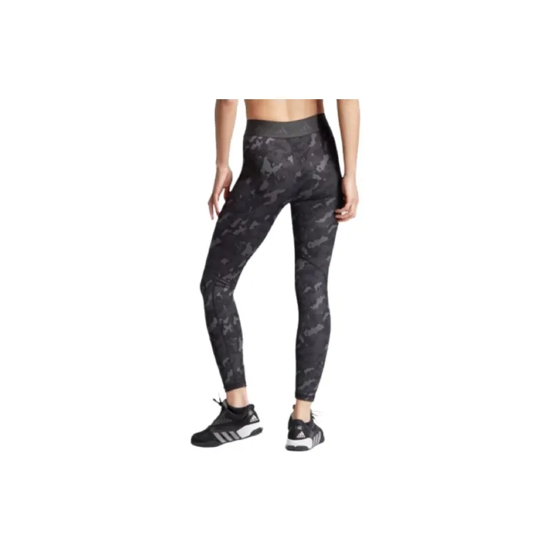 Adidas Women's Techfit Camo 7/8 Leggings Grey Six/Carbon-2