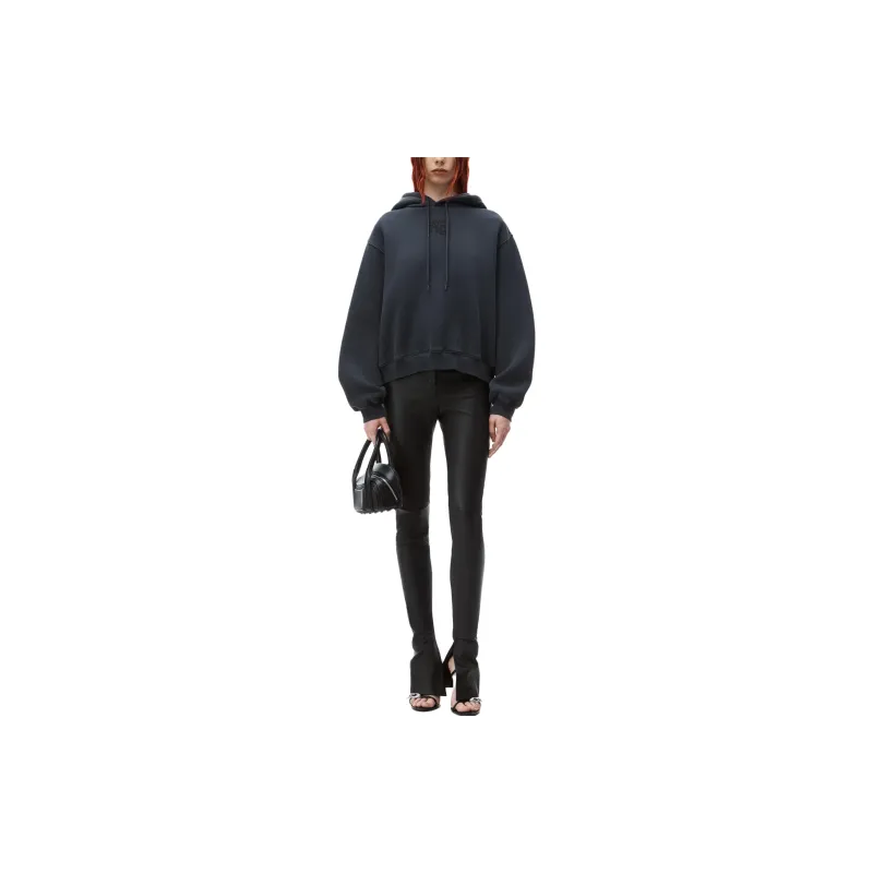 Alexander Wang Logo Printed Drawstring Hoodie-1